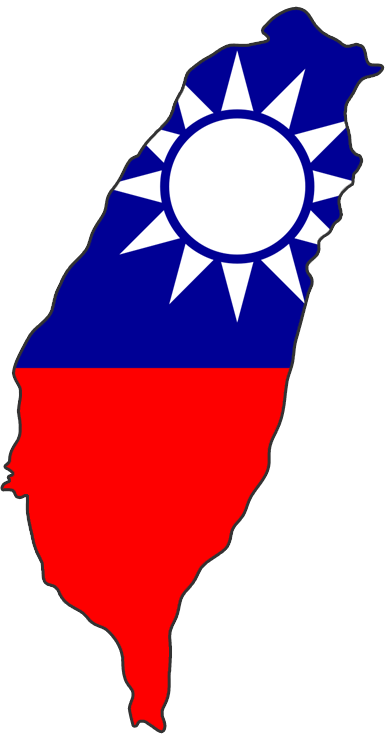 Taiwan Flag Map