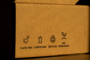 Box with recycling symbols